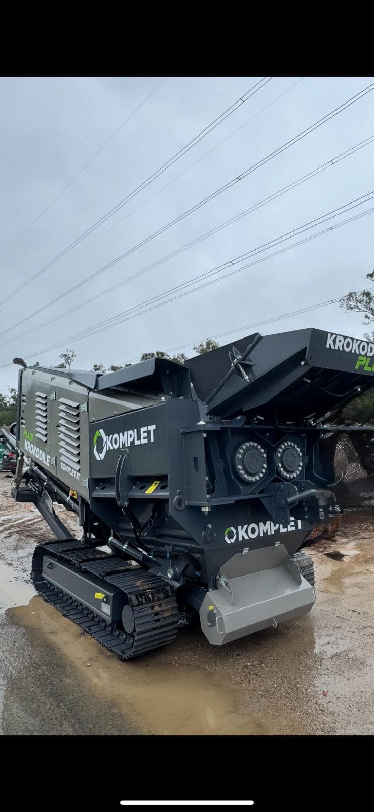 Komplet Krokodile mobile shredder-crusher, front view